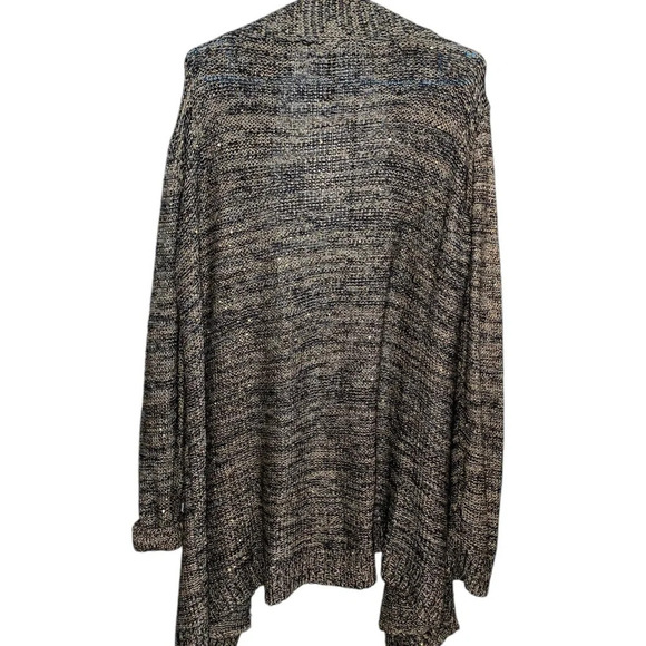 Vintage jaclyn smith plus size black Gold Sequin cardigan Fall Holiday Christmas - Picture 6 of 7